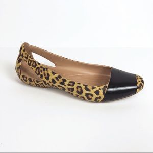 CROCS Leopard Print Flats with Black Toe